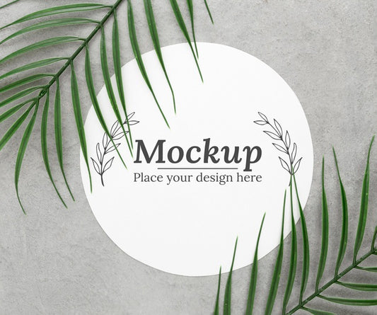 Free Arrangement Of Green Leaves With Mock-Up Psd