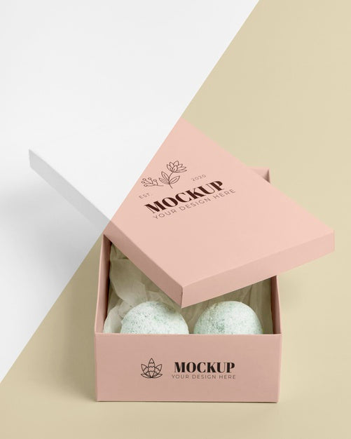 Free Arrangement With Bath Bombs In Box Psd