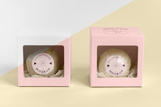 Free Arrangement With Bath Bombs In Boxes Psd