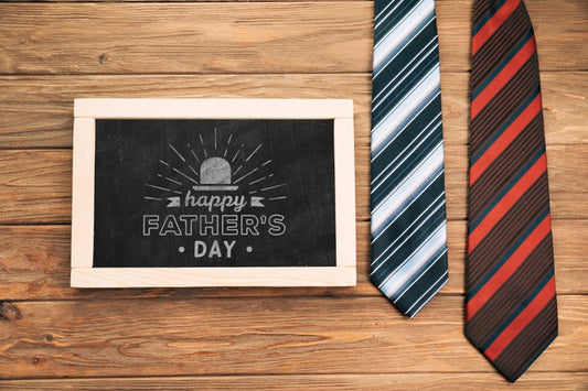 Free Arrangement With Blackboard And Ties Psd