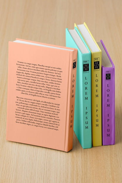 Free Arrangement With Books Cover Mock-Up Psd