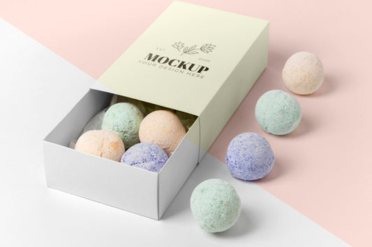 Free Arrangement With Colorful Bath Bombs Psd