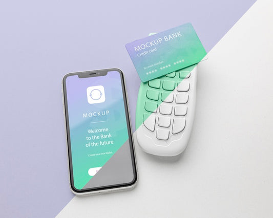 Free Arrangement With Smartphone Payment App Mock-Up Psd