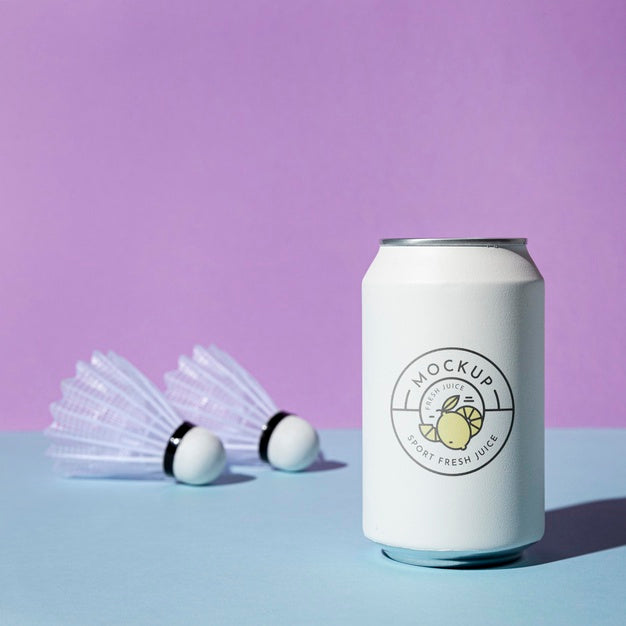 Free Arrangement With Soda Can Mockup Psd