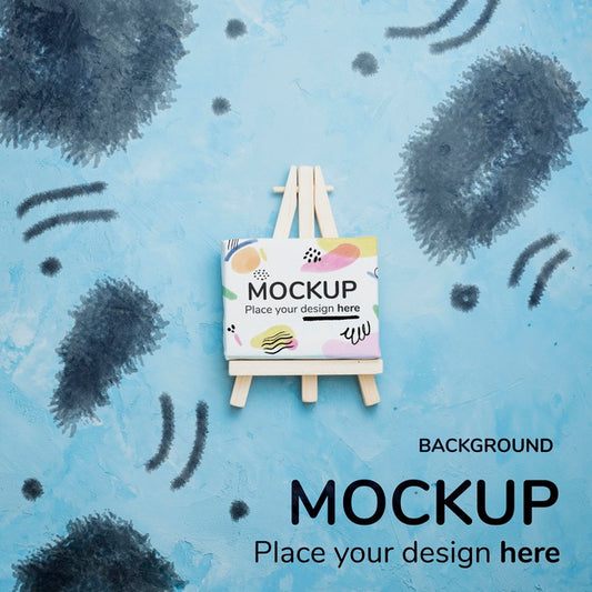 Free Artist Concept Assortment With Canvas And Background Mock-Up Psd