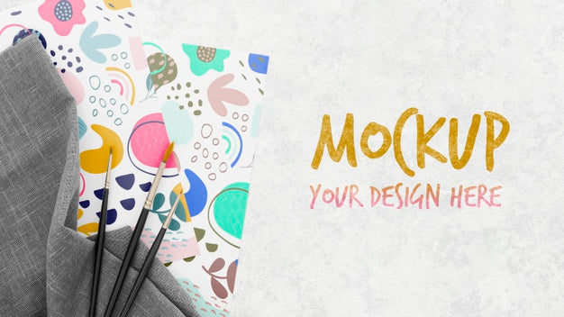 Free Artist Desk Concept Mock-Up Psd