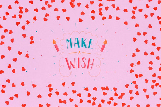 Free Artistic Concept With Make A Wish Message Psd