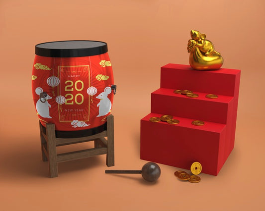 Free Asian Ornaments For New Year Psd