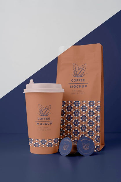 Free Assortment Of Coffee Shop Elements Mock-Up Psd
