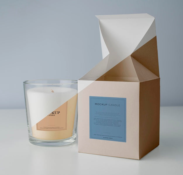 Free Assortment Of Mock-Up Candle Packaging Psd