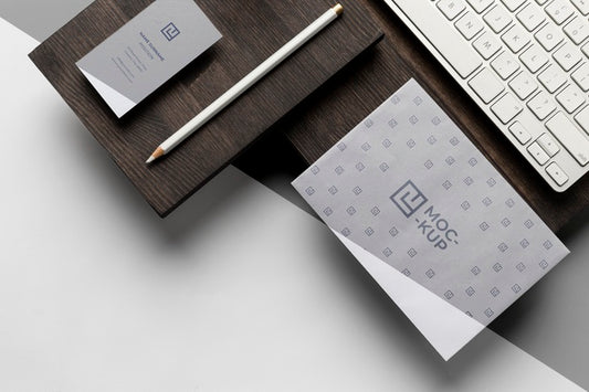 Free Assortment Of Mock-Up Stationery On Wood Psd