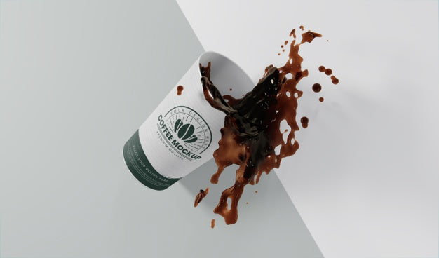 Paper Splashed Coffee Free Assortment Of Paper Coffee Cup With Coffee Splash Psd ...