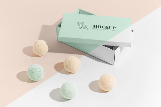 Free Assortment With Boxes And Bath Bombs Psd