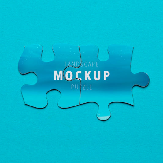 Free Assortment With Two Pieces Of Puzzle Psd