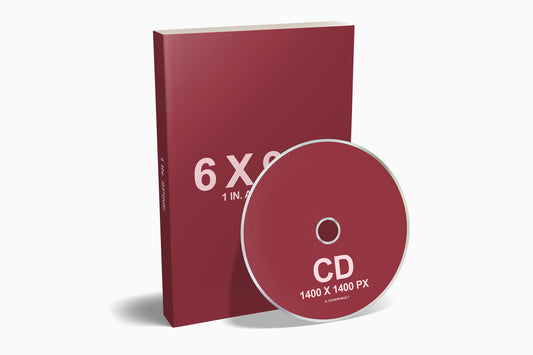 Free Audiobook Cd With 6 X 9 Paperback Mockup