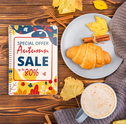 Free Autumn Snack And Coffee Offers Mock-Up Psd