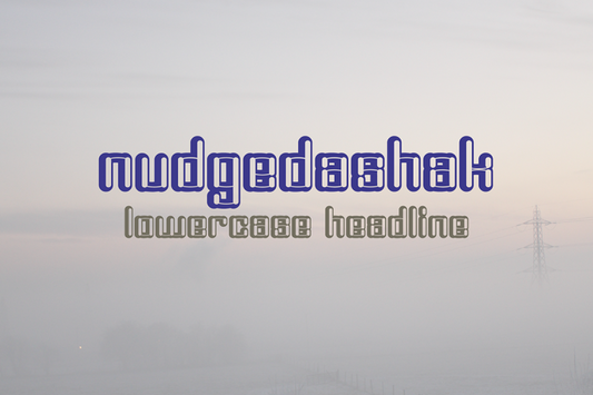 Free Nudgedashak Font