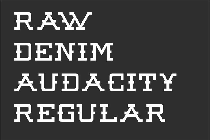 Free Raw Denim Audacity Font