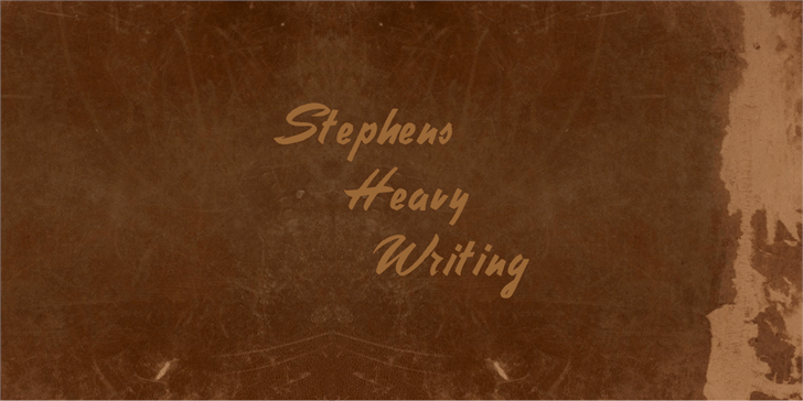 Free Stephens Heavy Writing Font