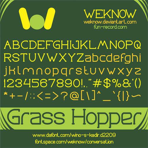 Free Grass Hopper Font