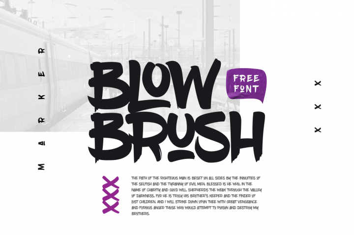 Free Font BlowBrush Typeface