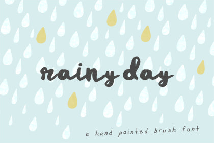 Free Rainy Day Brush Font