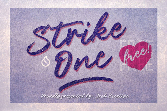 Free Strike One Script Font
