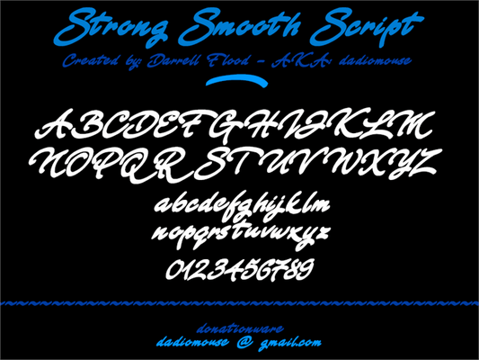 Free Strong Smooth Script Font