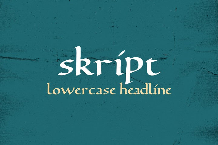 Free Font Skript - A Lowercase Headline Typeface