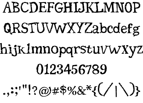Free Seriffic Grunge Font
