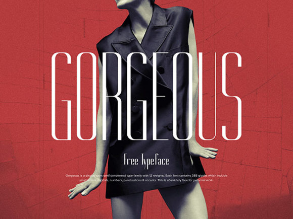Free Gorgeous A elegant typeface in 12 weights