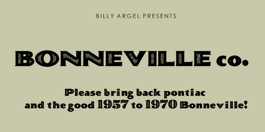 Free BONNEVILLE co. Font