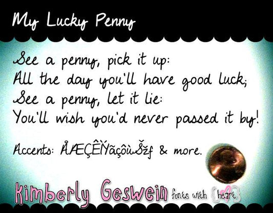 Free My Lucky Penny Font