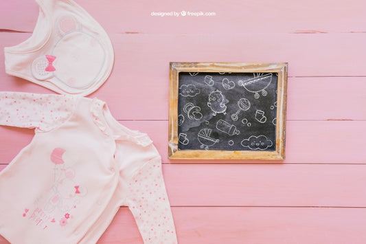 Free Baby Mockup With Pink Clothes Psd