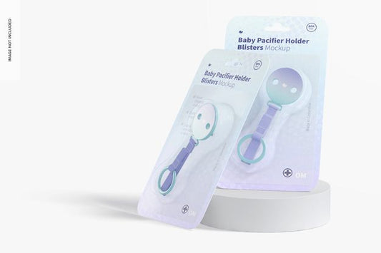 Free Baby Pacifier Holder Blisters Mockup Psd