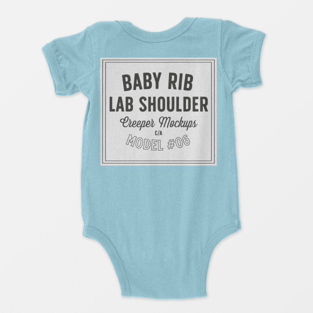 Free Baby Rib Lap Shoulder Creeper Mockup Psd