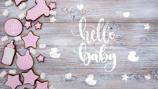 Free Baby Shower Pink Decorations Psd