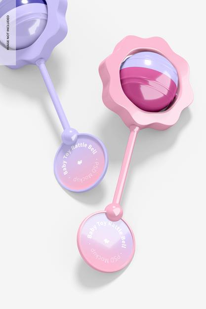 Free Baby Toy Rattle Bell Mockup Psd