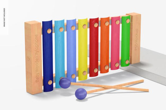 Free Baby Wooden Xylophone Mockup Psd