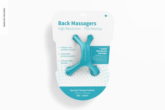 Free Back Massager On Blister Mockup, Front View Psd