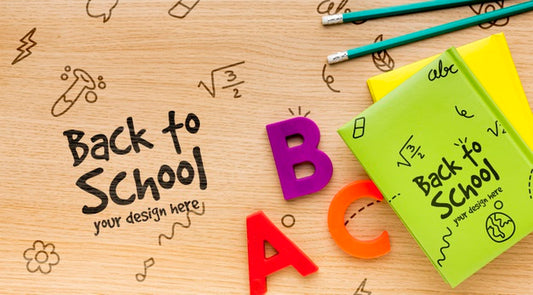 Free Back To School Assortment Mock-Up Psd