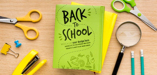 Free Back To School Composition Mock-Up Psd