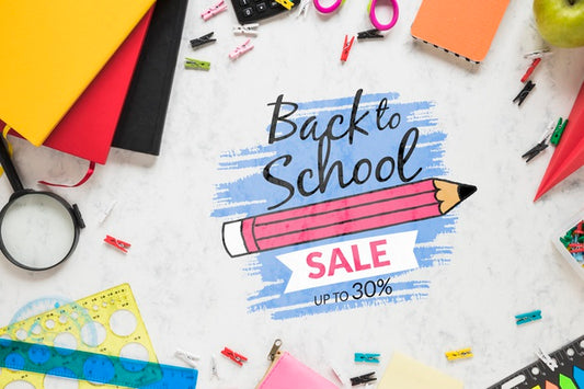 Free Back To School Sale Drawing With Special Discount Psd
