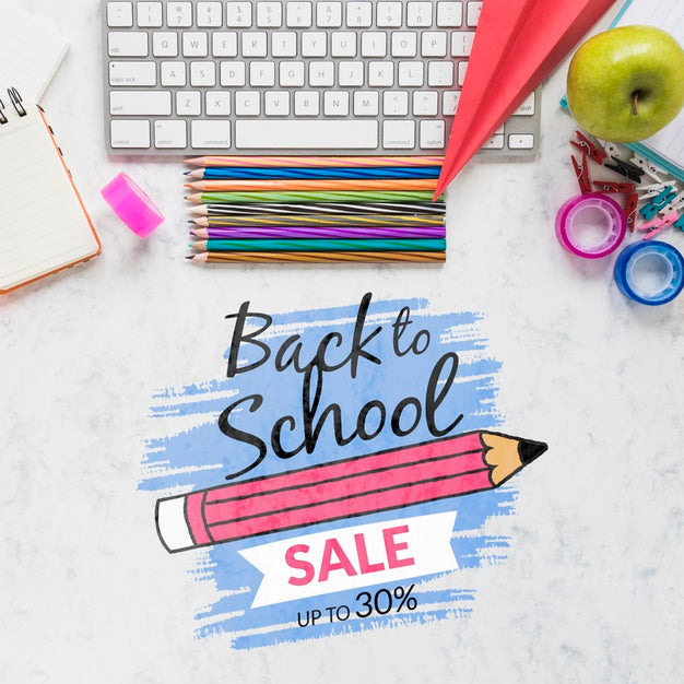 Free Back To School Sale Offer With 30% Off Psd