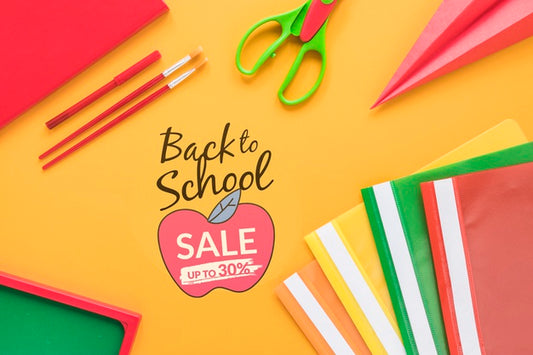 Free Back To School Sale Up To 30% Discount Psd