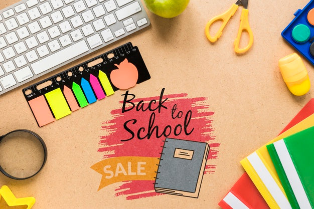 Free Back To School Sale With Sticky Notes Psd