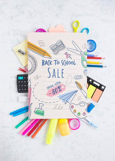 Free Back To School Special Sale Offer With 50% Off Psd