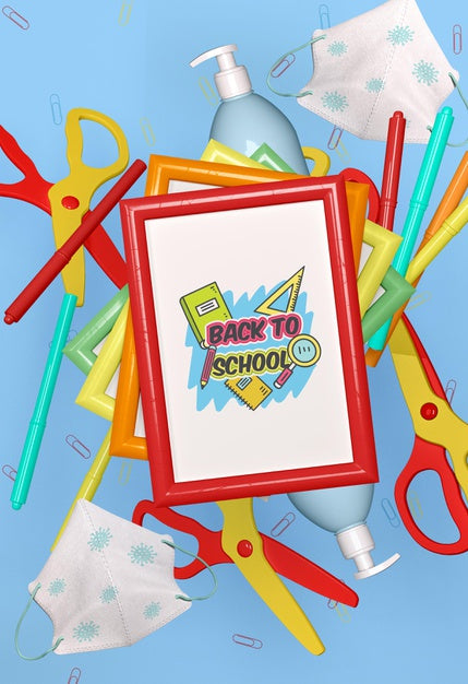 Free Back To School Stationery Mock-Up Psd