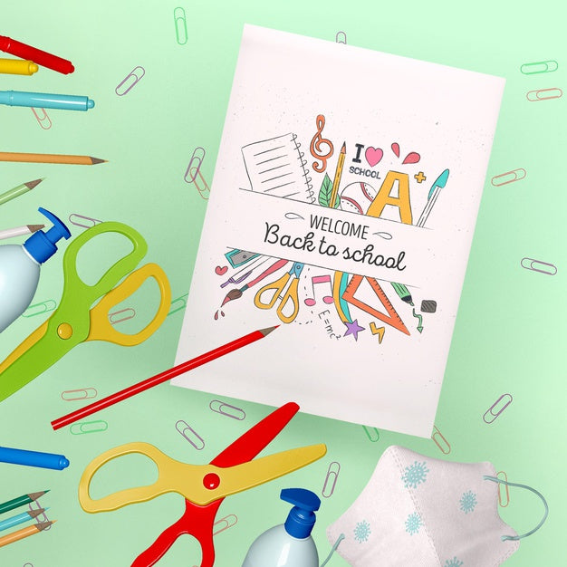 Free Back To School Stationery Mock-Up Psd