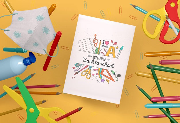 Free Back To School Stationery Mock-Up Psd